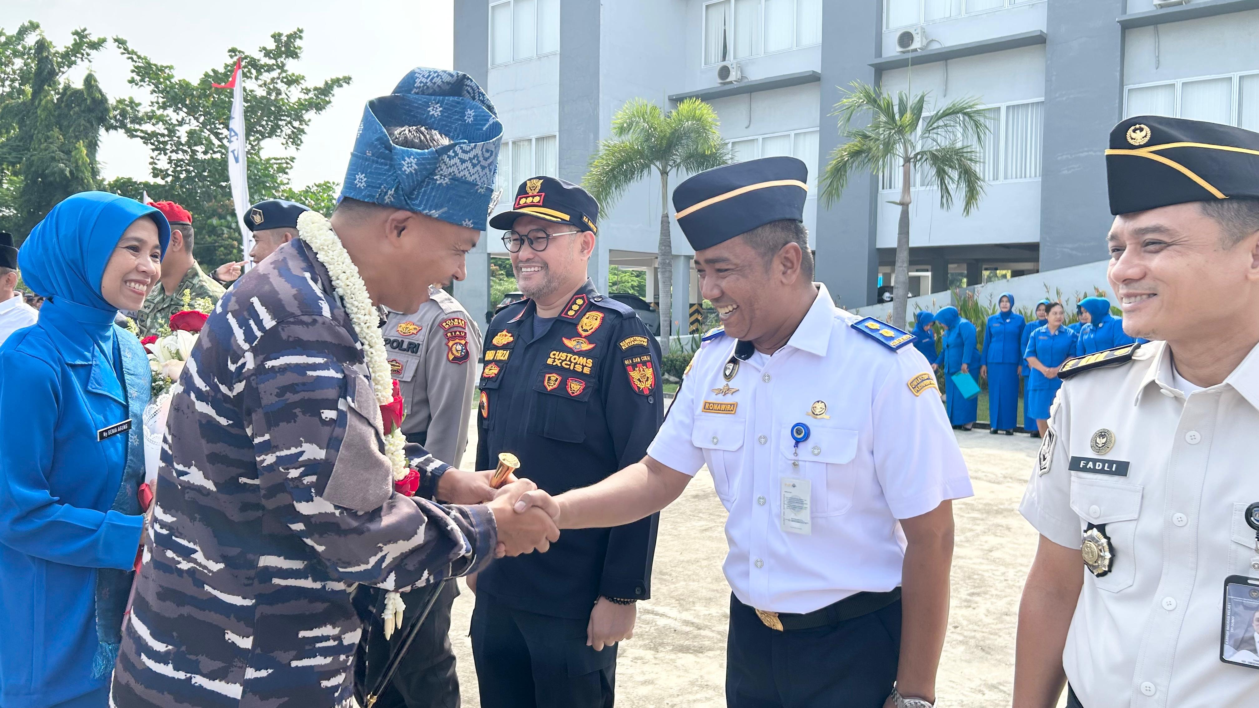 Kantor KSOP Kelas I Dumai menghadiri Penyambutan Komandan Lanal di Mako Lanal Dumai